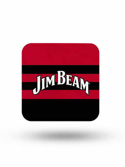 Macmerise - Jim Beam Red Stripes Pattern Square Coaster