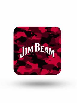 Macmerise - Jim Beam Camo Red Pattern Square Coaster