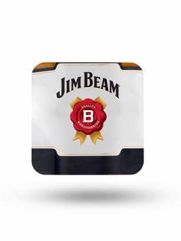 Macmerise - Jim Beam Bold and Strong Pattern Square Coaster