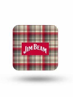 Macmerise - Jim Beam Plaid stripes Pattern Square Coaster