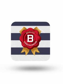 Macmerise - Jim Beam Cabana Stripes Pattern Square Coaster