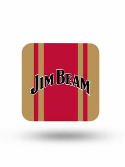 Macmerise - Jim Beam Red Shadow Pattern Square Coaster