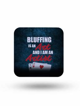 Macmerise - Art of Bluffing Pattern Square Coaster