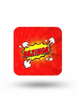 Macmerise - Bazinga Pattern Square Coaster