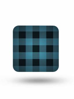 Macmerise - Checkmate Blue Pattern Square Coaster