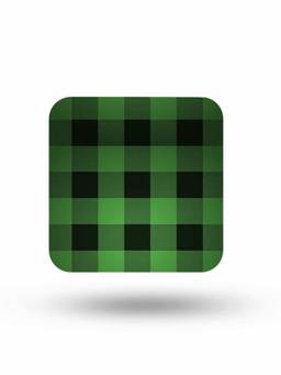 Macmerise - Checkmate Green Pattern Square Coaster