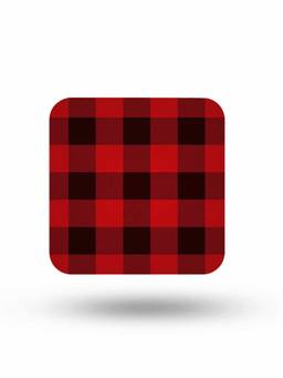 Macmerise - Checkmate Red Pattern Square Coaster