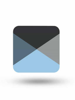 Macmerise - Criss Cross Blue and Grey Pattern Square Coaster