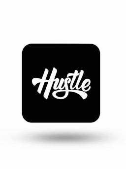 Macmerise - Hustle Black Pattern Square Coaster