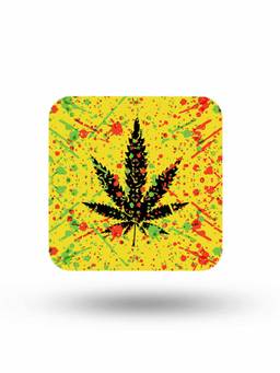 Macmerise - Rasta Splash Pattern Square Coaster
