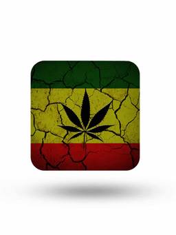 Macmerise - Rastafari Pattern Square Coaster