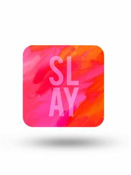Macmerise - Slay Pink Pattern Square Coaster