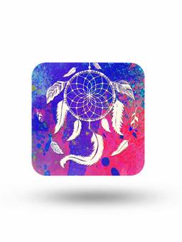Macmerise - Dream Catcher Purple Pink Pattern Square Coaster
