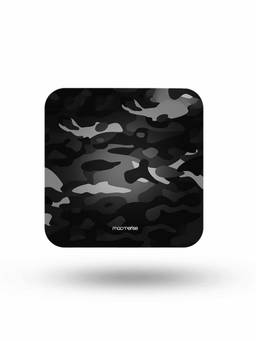 Macmerise - Camo Gunmetal Grey Pattern Square Coaster