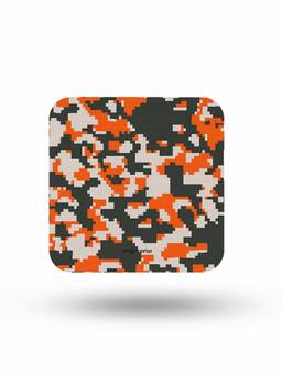 Macmerise - Camo Pixel Flame Pattern Square Coaster