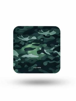 Macmerise - Camo Viridian Green Pattern Square Coaster