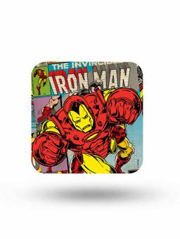 Macmerise - Comic Ironman Pattern Square Coaster