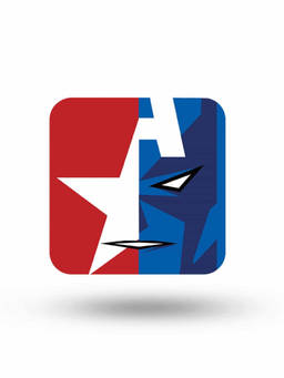 Macmerise - Face Focus Captain America Pattern Square Coaster