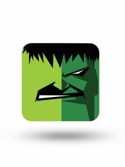Macmerise - Face Focus Hulk Pattern Square Coaster