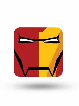 Macmerise - Face Focus Ironman Pattern Square Coaster