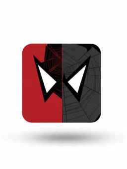 Macmerise - Face Focus Spiderman Pattern Square Coaster