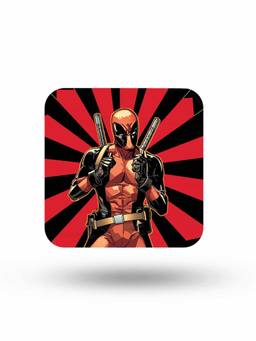 Macmerise - Smart Ass Deadpool Pattern Square Coaster