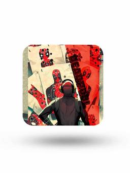 Macmerise - Target Deadpool Pattern Square Coaster