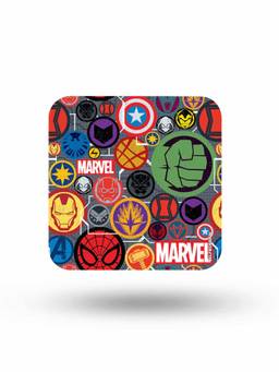 Macmerise - Marvel Iconic Mashup Pattern Square Coaster