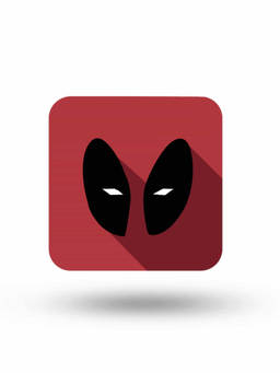 Macmerise - Minimalistic Deadpool Pattern Square Coaster