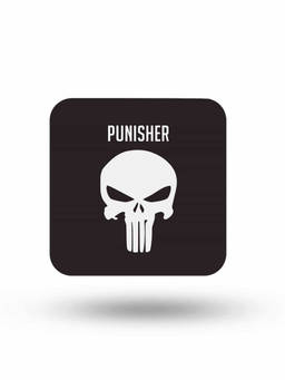 Macmerise - Punisher Symbol Pattern Square Coaster