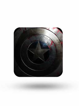 Macmerise - Rusted Captains Shield Pattern Square Coaster