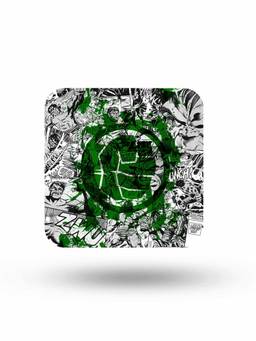 Macmerise - Splash Out Hulk Fist Pattern Square Coaster