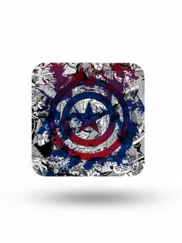 Macmerise - Splash Out Shield Pattern Square Coaster