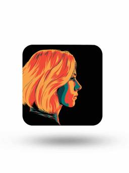 Macmerise - Illuminated Black Widow Pattern Square Coaster
