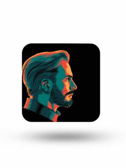 Macmerise - Illuminated Captain America Pattern Square Coaster