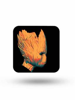 Macmerise - Illuminated Groot Pattern Square Coaster