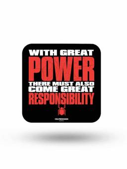 Macmerise - Great Power Comes Great Responsibility Pattern Square Coaster