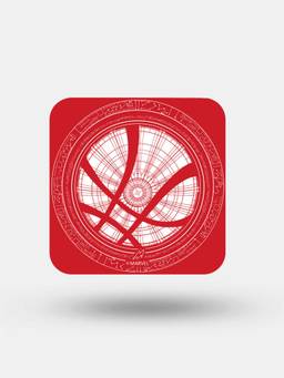Macmerise - Window of the Worlds Pattern Square Coaster