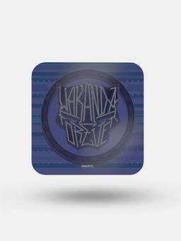 Macmerise - Wakanda Forever Black Panther Head Pattern Square Coaster