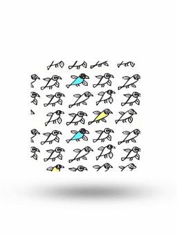 Macmerise - Masaba Bird Print Pattern Square Coaster