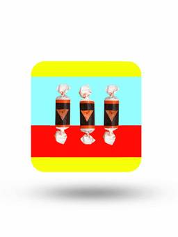 Macmerise - Masaba Cone Candy Pattern Square Coaster