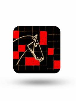 Macmerise - Masaba Red Checkered Horse Pattern Square Coaster