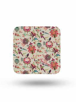 Macmerise - Payal Singhal Chidiya Beige Pattern Square Coaster