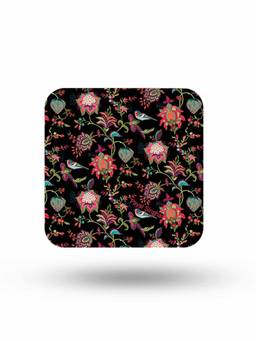 Macmerise - Payal Singhal Chidiya Black Pattern Square Coaster