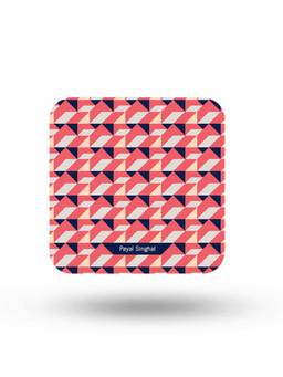 Macmerise - Payal Singhal Coral Navy Pattern Square Coaster