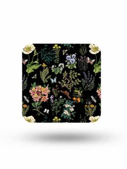 Macmerise - Payal Singhal Titli Black Pattern Square Coaster