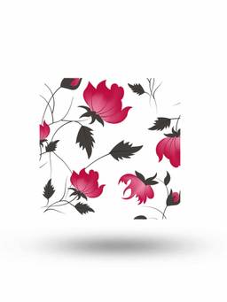 Macmerise - SK Calliope Pink Flame Pattern Square Coaster