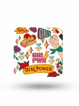 Macmerise - SK Girl Power Pattern Square Coaster