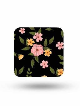 Macmerise - SK Periwinkle Black Pattern Square Coaster