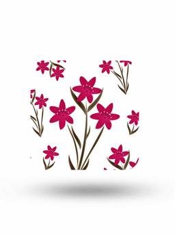 Macmerise - SK Zephyr Pink Lily Pattern Square Coaster